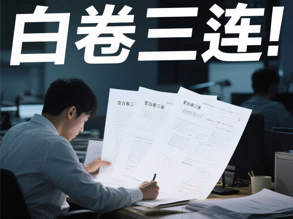 蓝黑蜡烛三头燃,白卷三连或成白卷三叠?